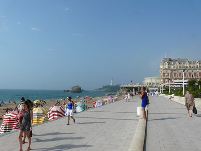 people walking on beach path