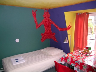 colorful hotel room