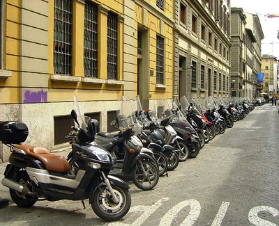 scooters on a street in Florence