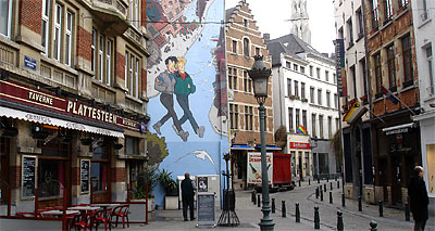 Comic book boys in Brussels