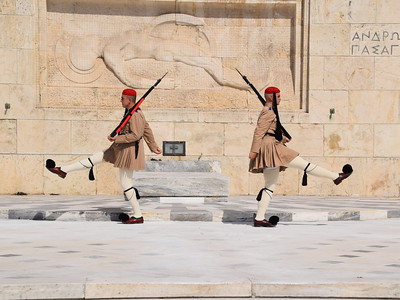 changing of the guard in Athens, Greece