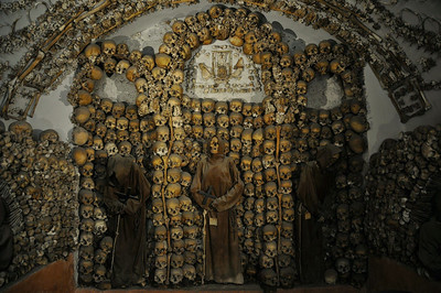 Capuchin Crypt interior made of human bones