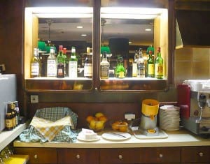 Andorra's pleasing, dated bar decor.