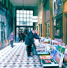 A "passage" with bookstores in Paris.