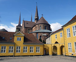 The Roskilde cathedral and palace. Photo by hidden europe.