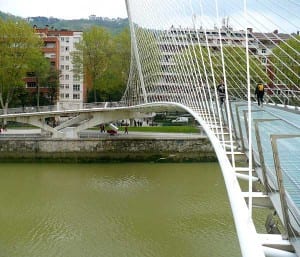 Santiago Calatrava's Campo Volantin Footbridge.