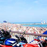 Ride out to Platja Nova Icaria. Photo by Adria Garcia.