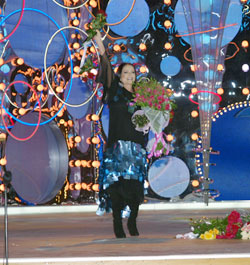 The "Russian Madonna" performing at the opening concert of Slavianski Bazaar, Vitebsk.