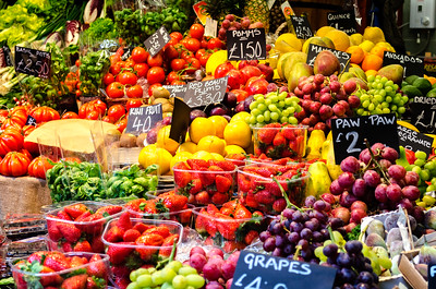 Fresh produce at London's Borough Market