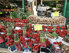 Strawberries and asparagus in season