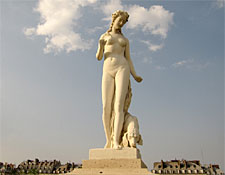 One of many statues in the park