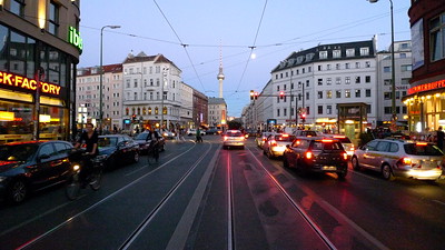 Prenzlauer Berg streets at dusk