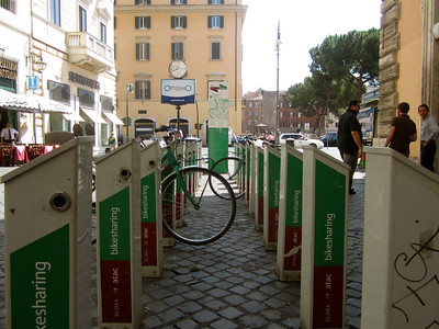 bike share station in Rome