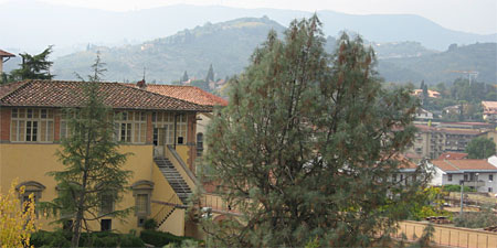 A view of Poggio a Caiano from the Medici Villa
