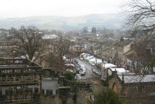 aerial view of Skipton, North Yorkshire