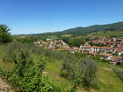 aerial view of Greve in Chianti