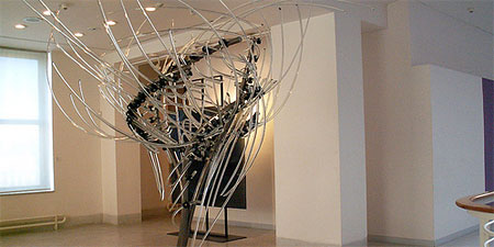 White sculpture in The National Gallery in Prague, Czech Republic