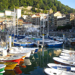 The harbor in San Sebastian