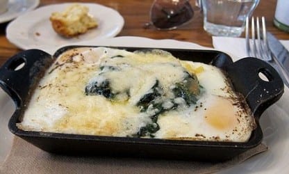Baked eggs for brunch