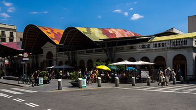 colorful entrance to Barcelona's Santa Caterina Market