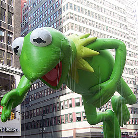 Kermit floats by