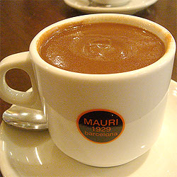 Barcelona hot chocolate Mauri