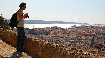 view of water from Castelo Sao Jorge Lisbon
