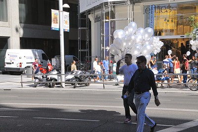people shopping at Lefties clothing store in Madrid