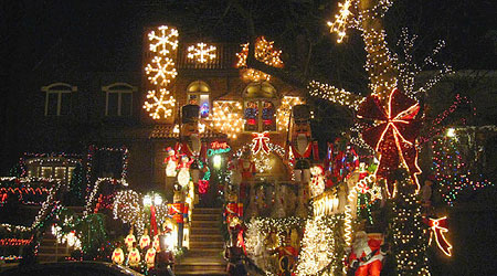 Strata house lights in Dyker Heights