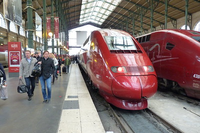 Thalys train at Gare du Nord station in Paris