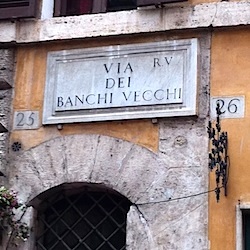 Roman street sign
