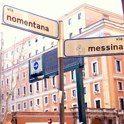 Rome street sign