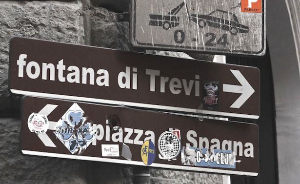 Rome street sign