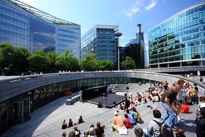 curved open-air theater in London