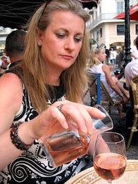 Rose wine Paris cafe