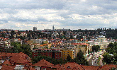 aerial view of Prague