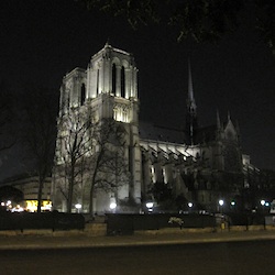 Notre Dame at night