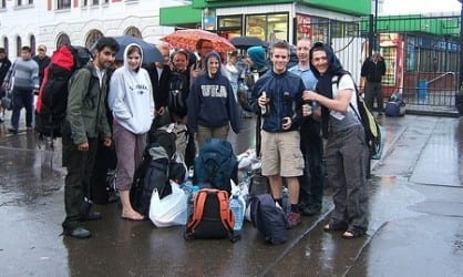 students posing for photo