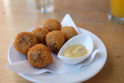 Bitterballen on plate