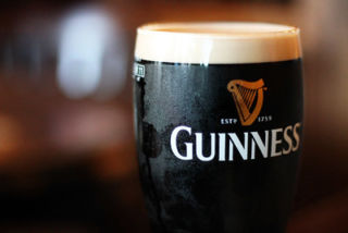 Guinness beer in a pint, one of the most iconic Irish beer and drinks