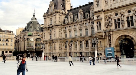 Paris skating Hotel de Ville