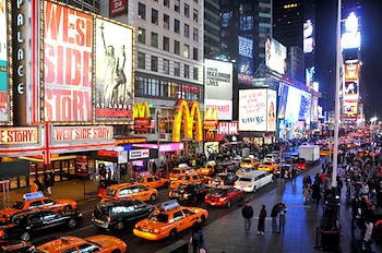 Staying near Times Square gives you easy access to theaters, Central Park, and lots of subways. Photo: Gane