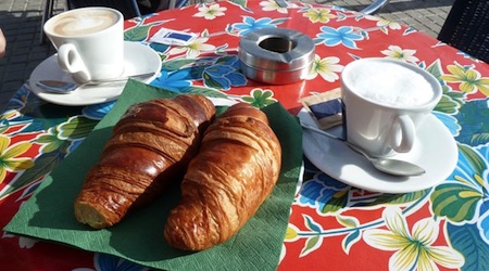 croissants and coffee