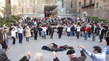 public demonstration in Barcelona