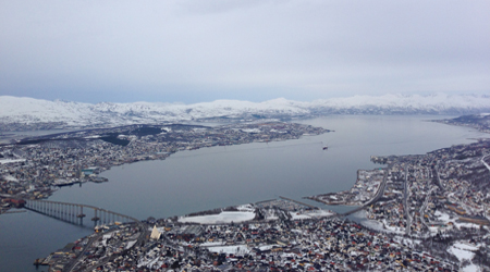 aerial view of Tromso