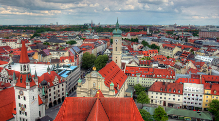 aerial view of Munich