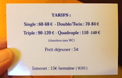 Rates at the Residence du Palais in Paris vary only slightly during the year. 