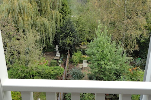 The view from my balcony at the Hotel Admiraal in Utrecht.