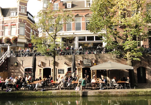 Cruising Utrecht's canals on Saturday.
