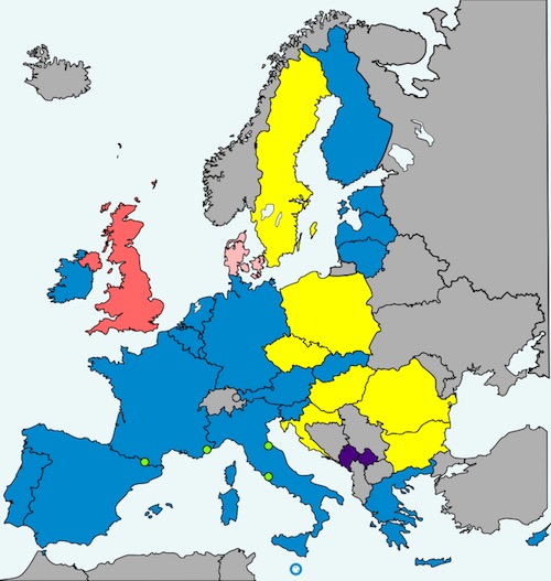 Do you know which countries use the euro? Click the map for a full list. 
